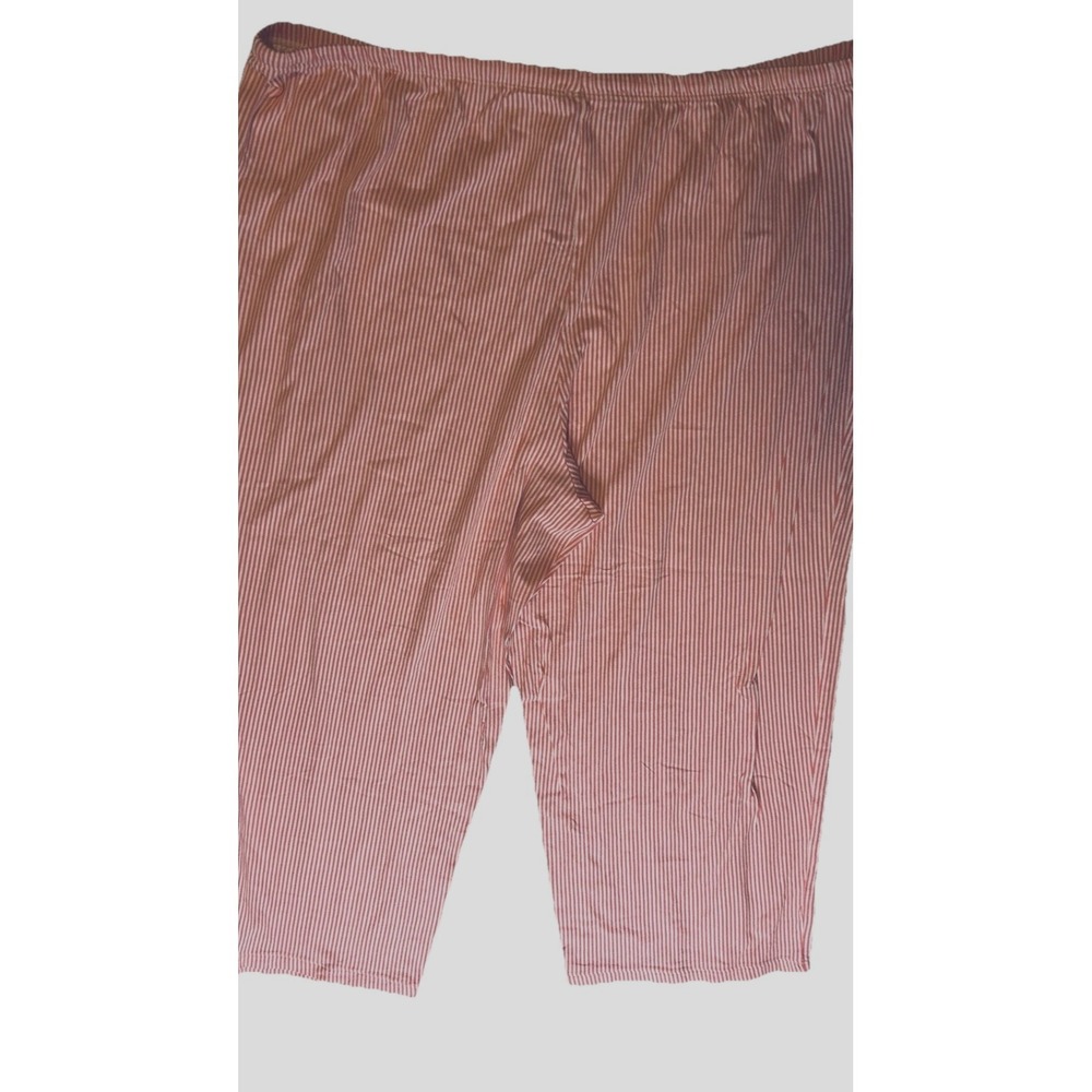 Lauren Ralph Lauren XL Monogram Striped Jersey Notched Collared Pink Pj Set - Picture 15 of 16